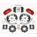 FIAT 500 Brake Conversion Kit - Wilwood DynoPro 6 Piston Front Brake Kit (Red Powder Coat Caliper / Plain Faced Rotors)