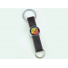 ABARTH Keychain - (Classic ABARTH Crest) - Black Leather Band w/ Red Stitch 