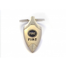FIAT 500 Keychain - "Arrow Head" Metal w/ Blue FIAT Logo