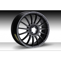 FIAT 500 Custom Wheels by Team Dynamics - Monza RS - 17" - Satin Black w/ White Stripe Finish