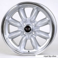 FIAT 500 Custom Wheels - 15x7" Rota RB Wheels - Set of 4 - Silver Finish